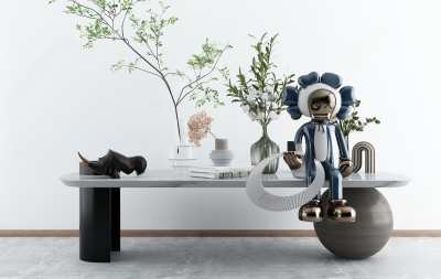 现代茶几3D模型下载